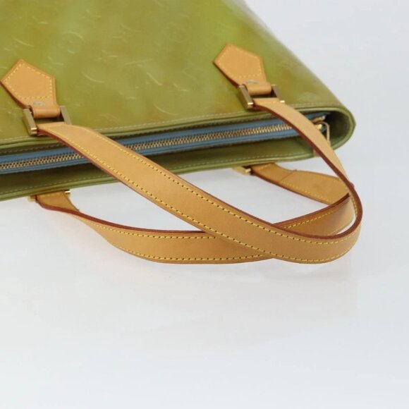 LOUIS VUITTON Monogram Vernis Houston Hand Bag Baby Blue M91005 LV Auth hk3138 - Picture 8 of 16